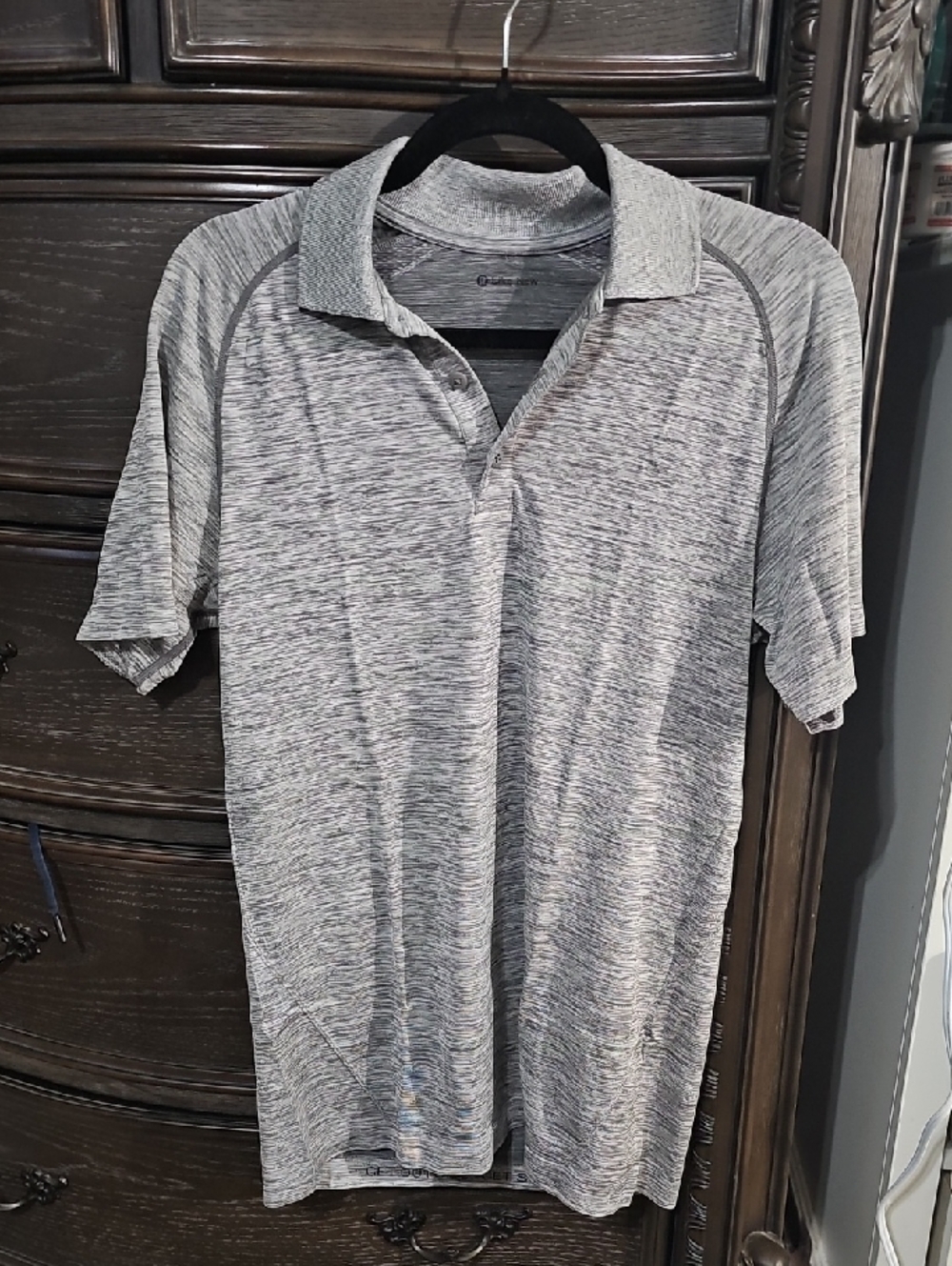 Mens Lululemon Button Up Shirt, Grey‎